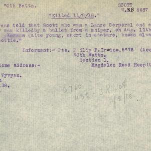 Soldier packet page