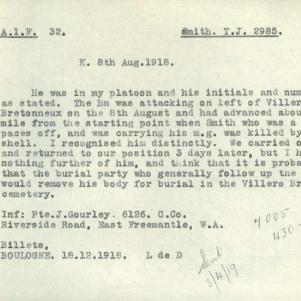 Soldier packet page