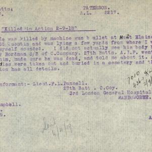 Soldier packet page