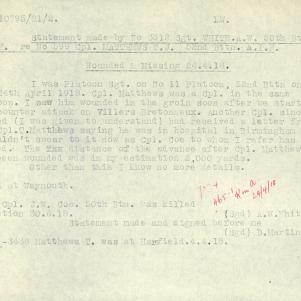 Soldier packet page