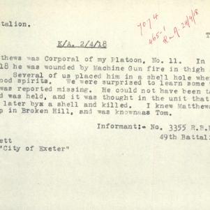 Soldier packet page