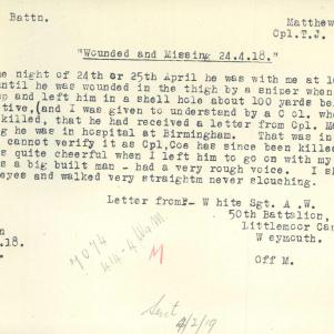 Soldier packet page