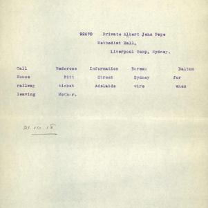 Soldier packet page