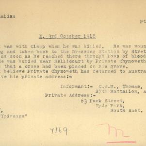 Soldier packet page