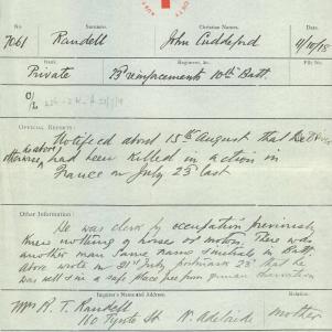 Soldier packet page