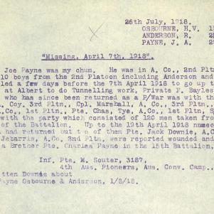 Soldier packet page