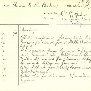 Thomas Charles Richmond Baker | South Australian Red Cross ...