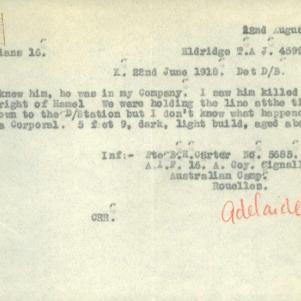 Soldier packet page