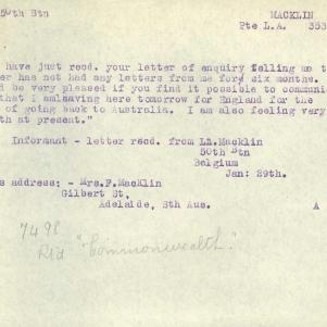 Soldier packet page