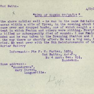 Soldier packet page
