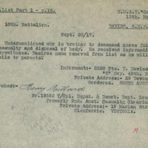 Soldier packet page