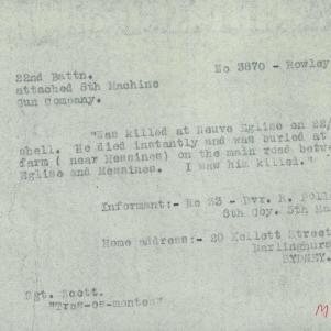Soldier packet page