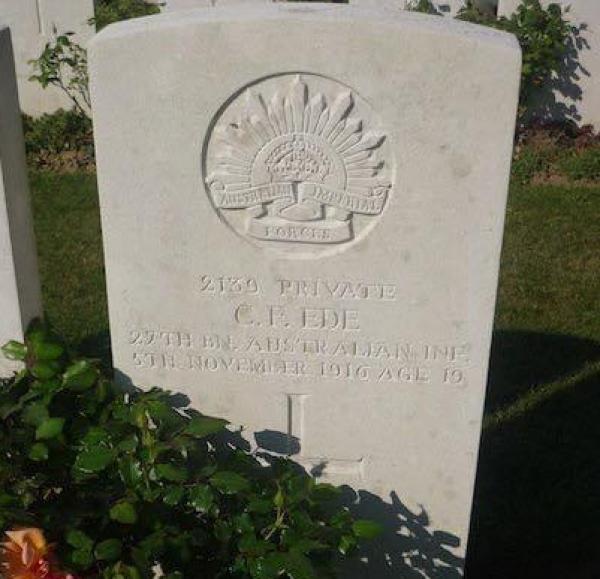 Final resting place Private Cyril Francis Ede (2) | Source: personal collection