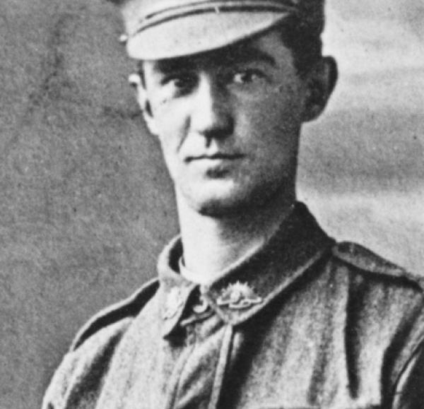 Studio portrait of 67 Private (Pte) Raymond Hadden Choat, 32nd Battalion. Source: https://www.awm.gov.au/collection/P09291.188 