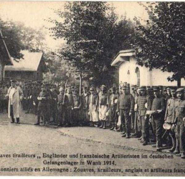 https://www.worldwar1postcards.com/ww1-prisoners-of-war-postcards.php Postcard from Wahn Camp